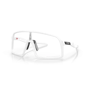 Oakley Sutro White Matte Frame Clear To Black Iridium Photochromic Lenses