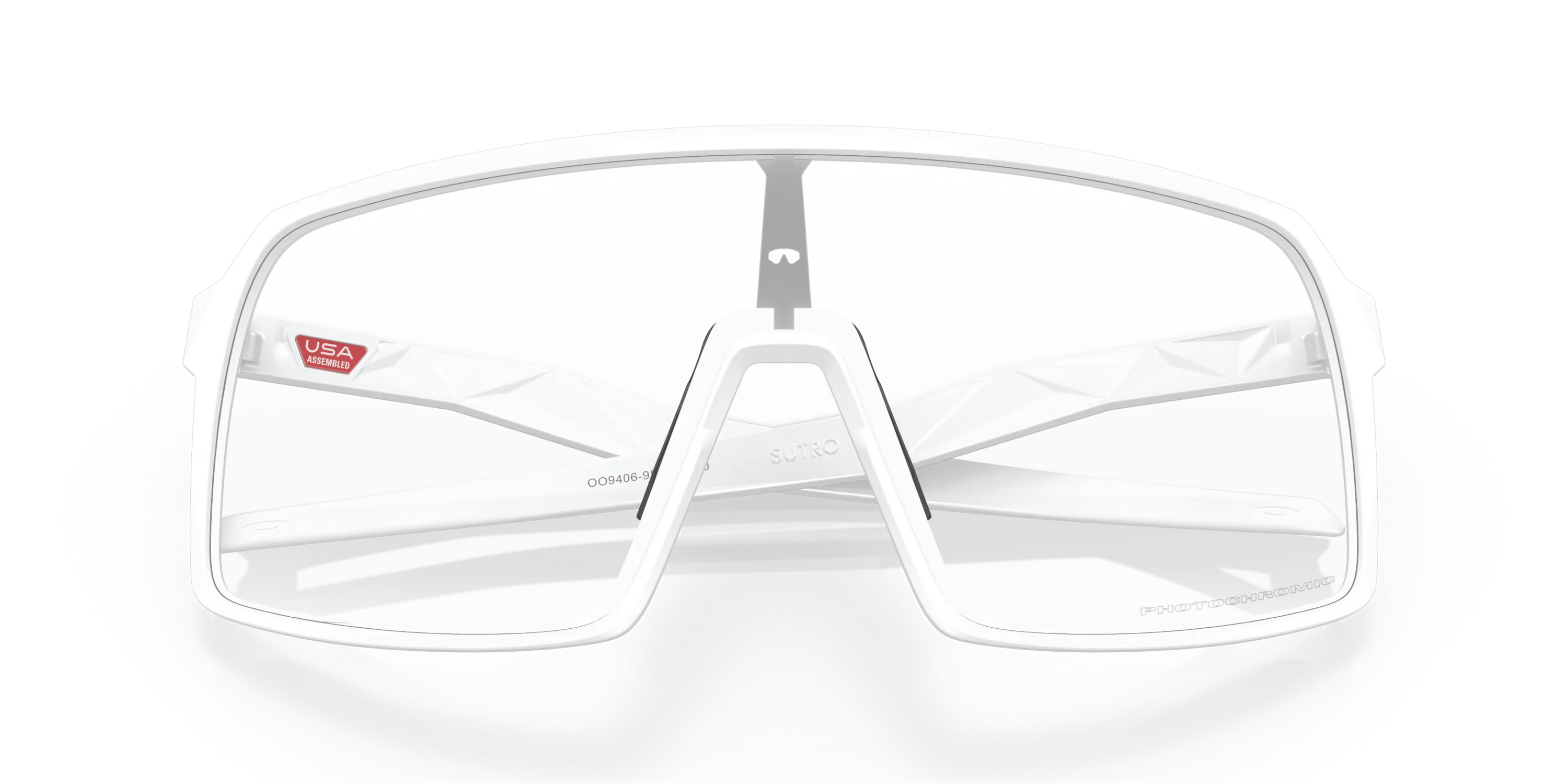 Oakley Sutro White Matte Frame Clear To Black Iridium Photochromic Lenses