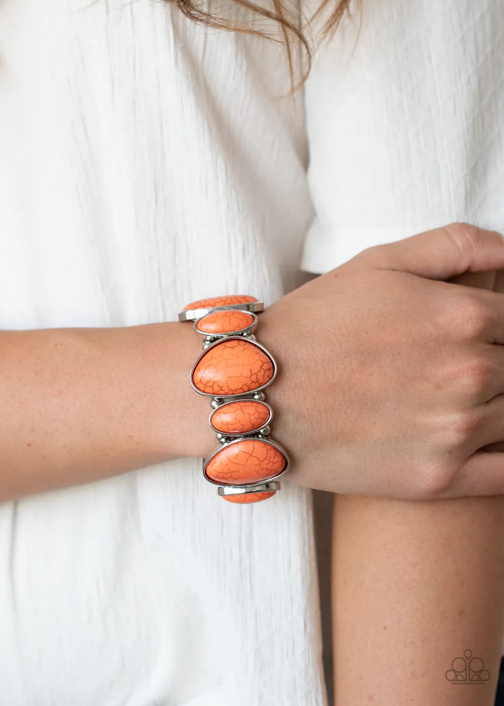 Paparazzi Bracelet ~ Feel At HOMESTEAD - Orange Bracelet