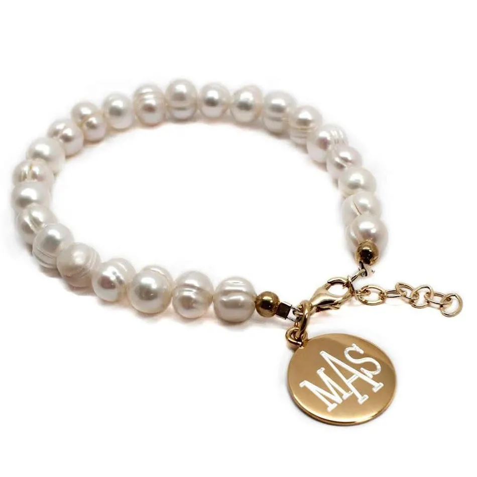 Pearl Monogram Bracelet