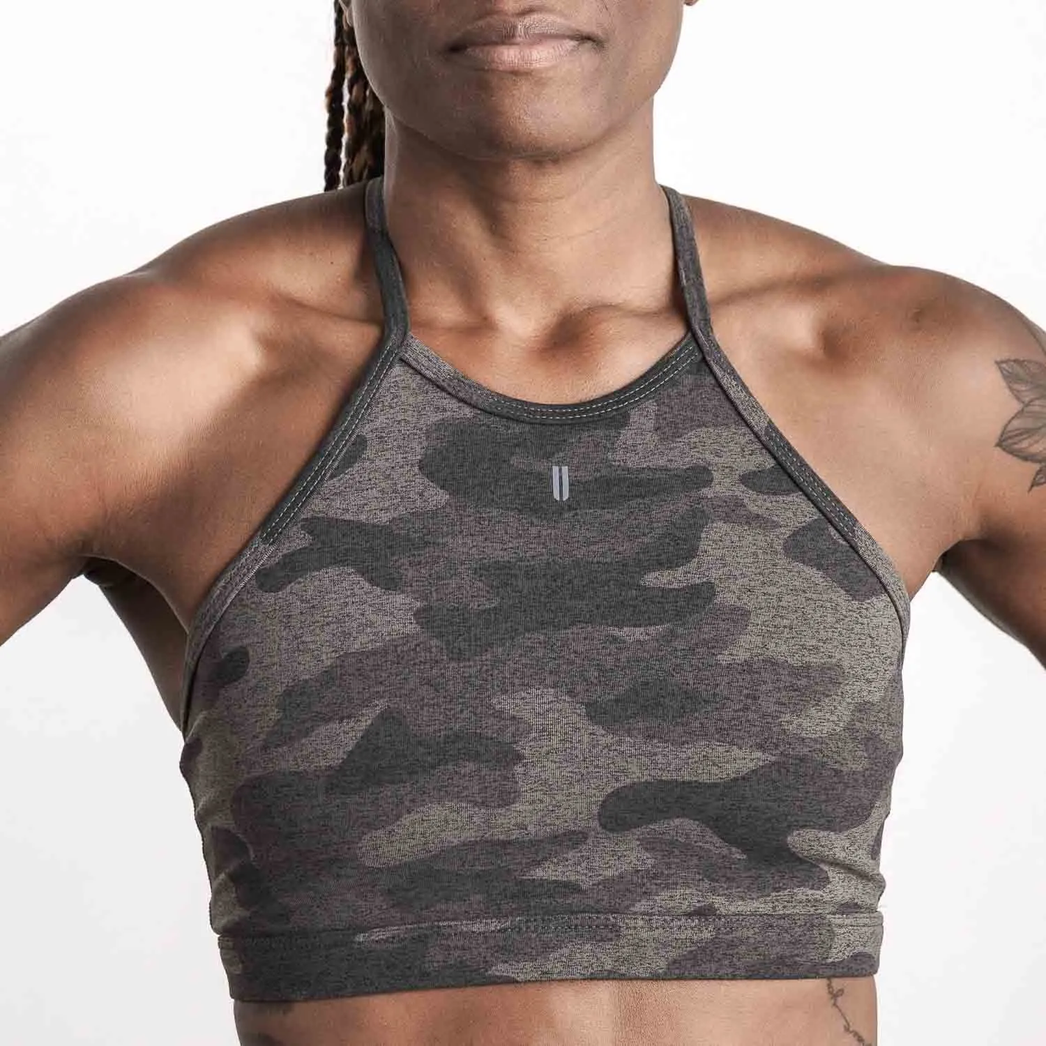 Plush Heather Halter Sports Bra