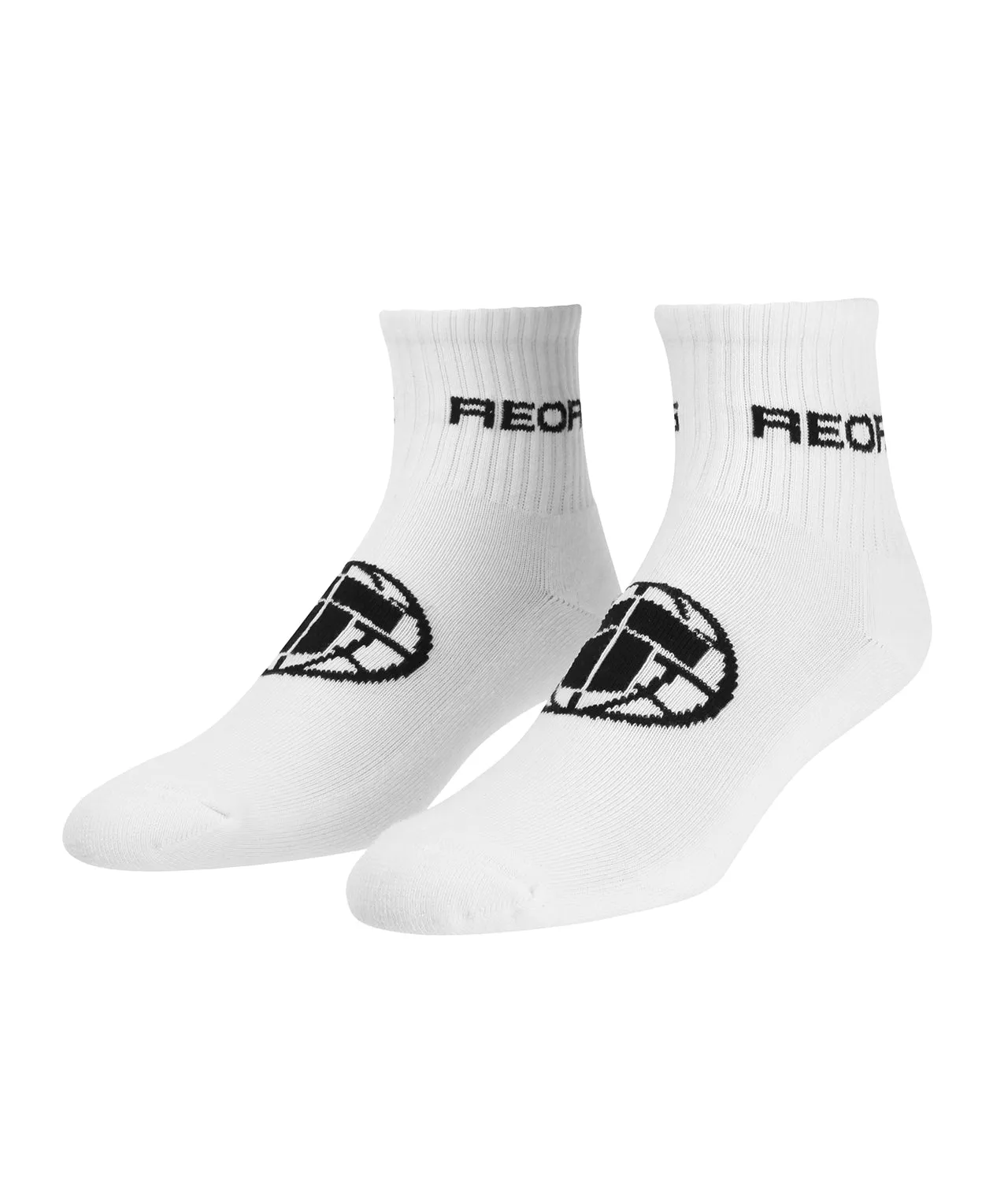 Reorg Half Crew Socks - White