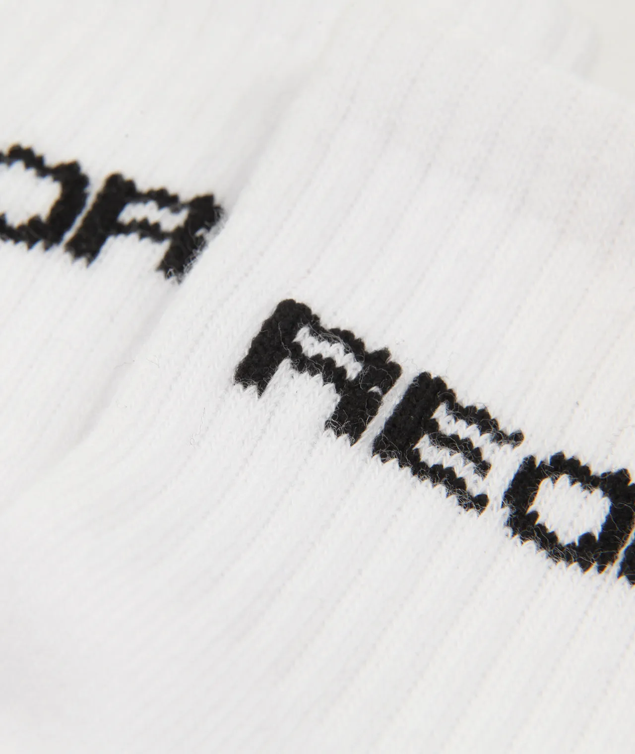 Reorg Half Crew Socks - White