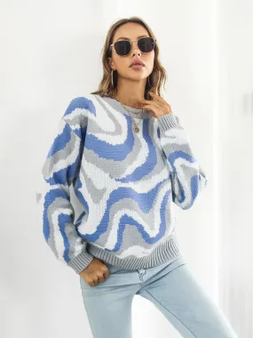 Round Neck Dropped Shoulder Sweater