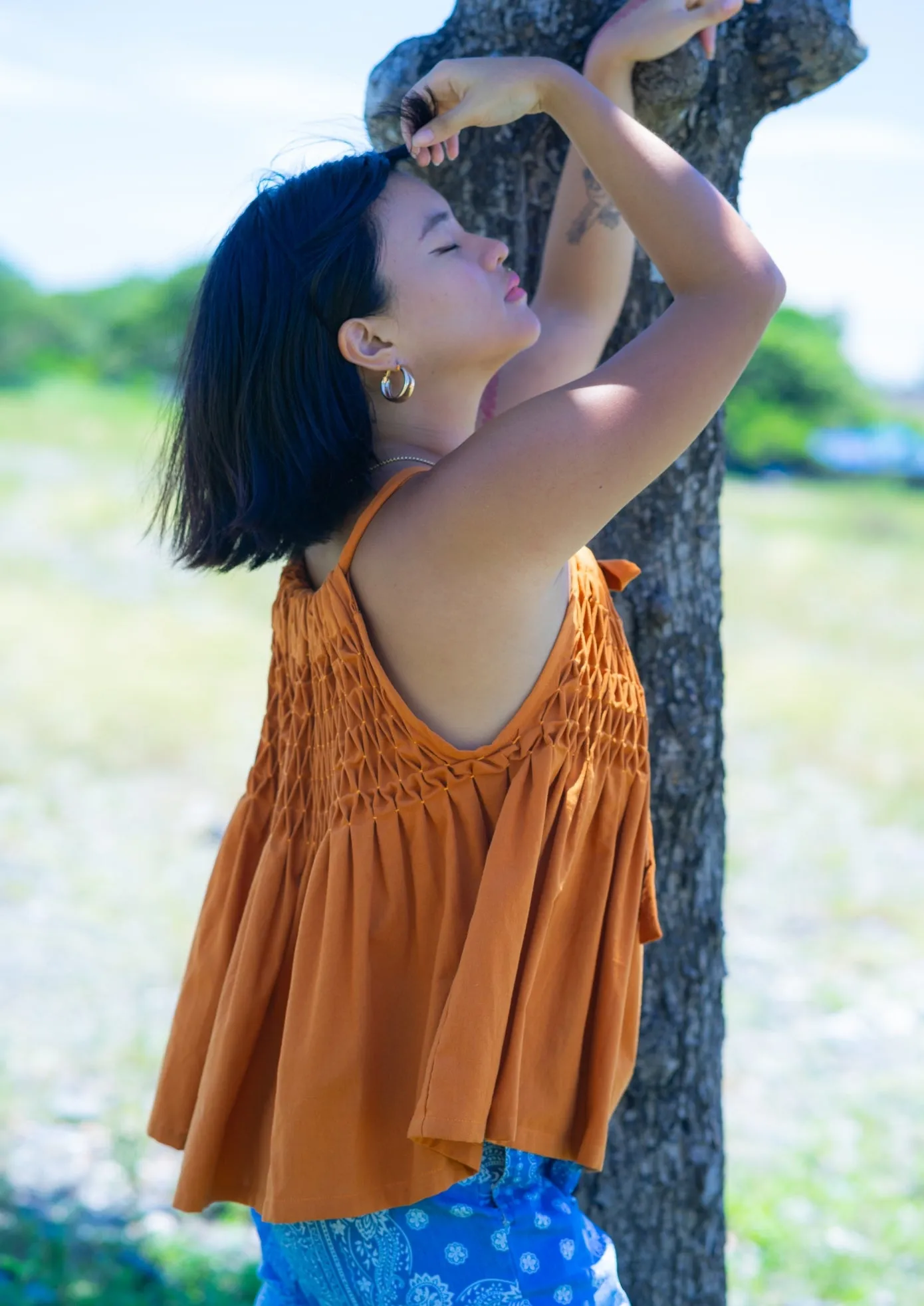 roxy halter top - tangerine