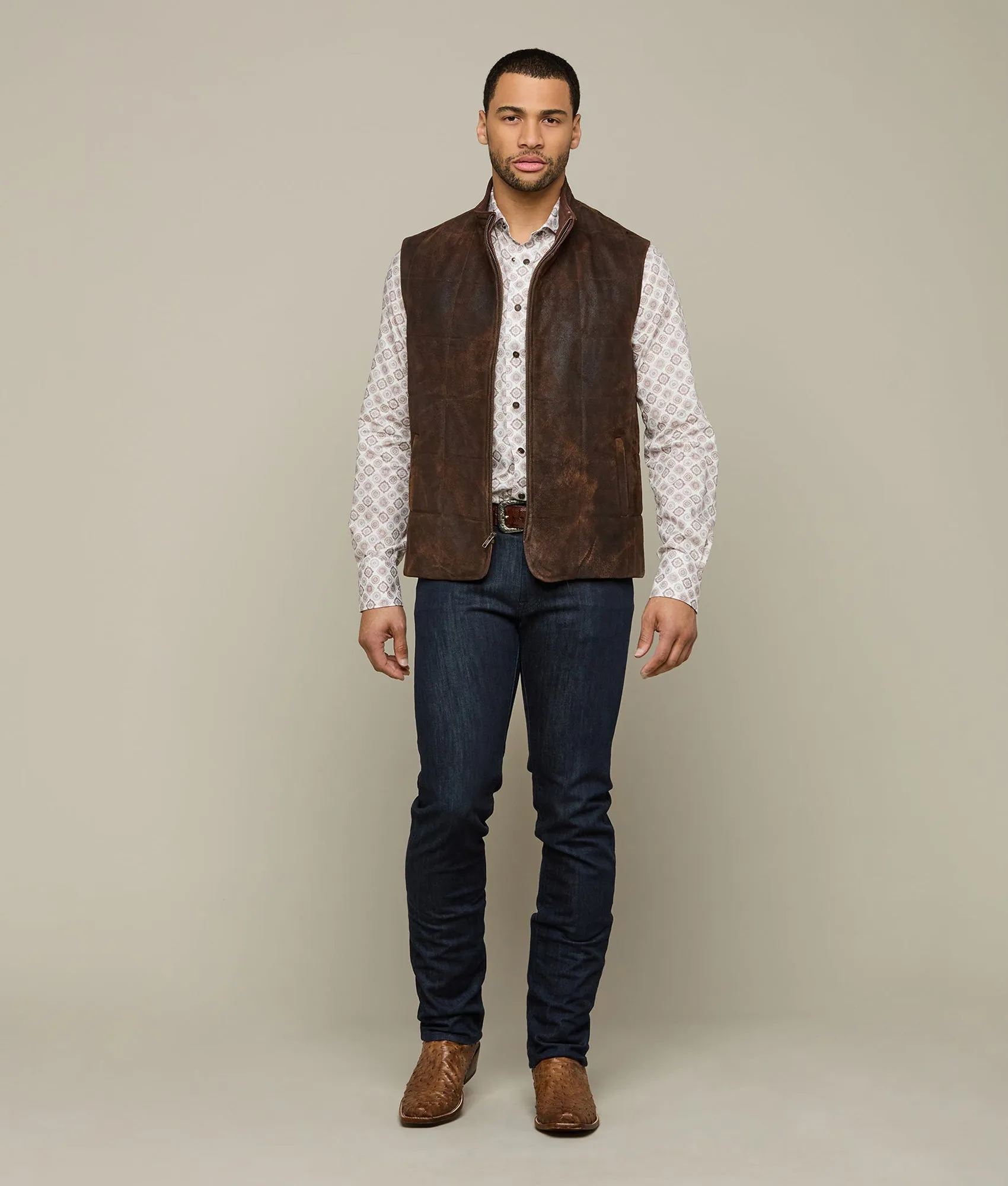 Rugged Quilted Vest :: Cigar