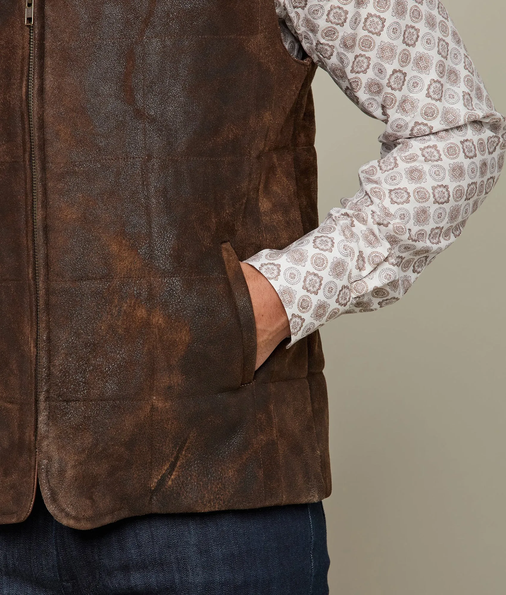 Rugged Quilted Vest :: Cigar