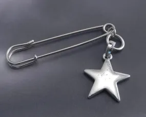 Safety Pin Star Pendant