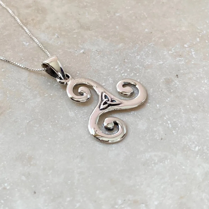 Silver Celtic Triskelion Pendant