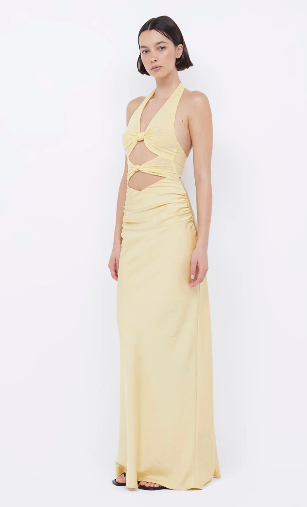 SOLARE HALTER DRESS - CITRUS