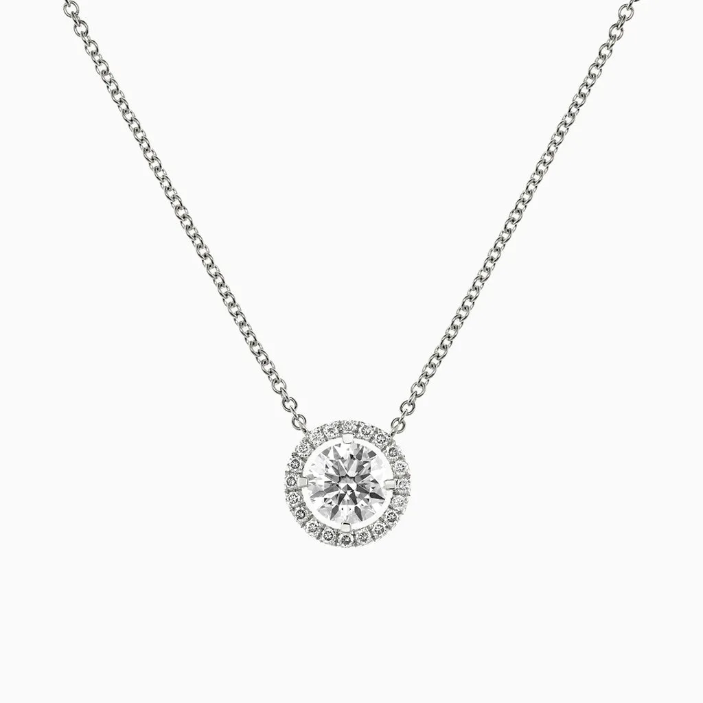 Solitaire Halo Pendant