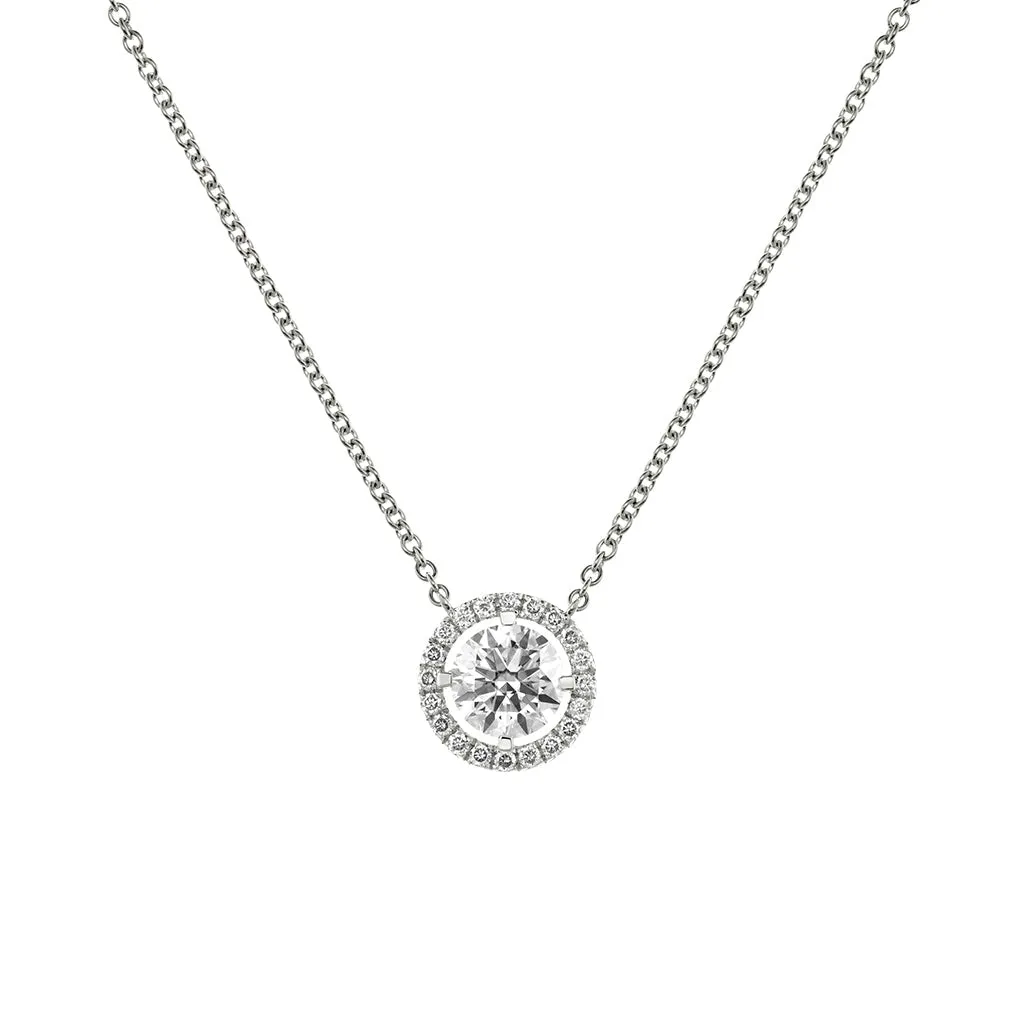 Solitaire Halo Pendant