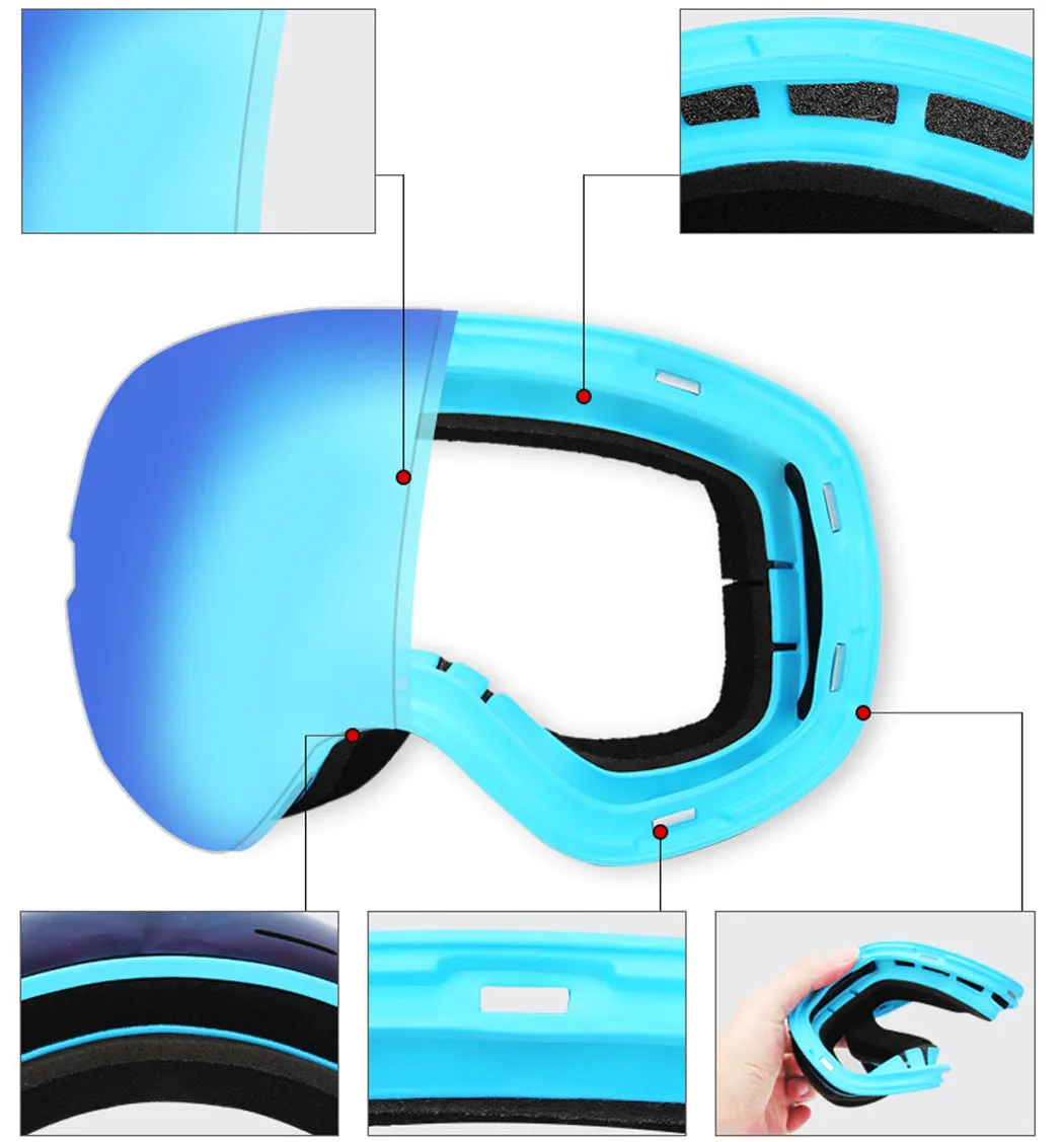 SPORTS Ski Snow Goggles for Men Women & Youth