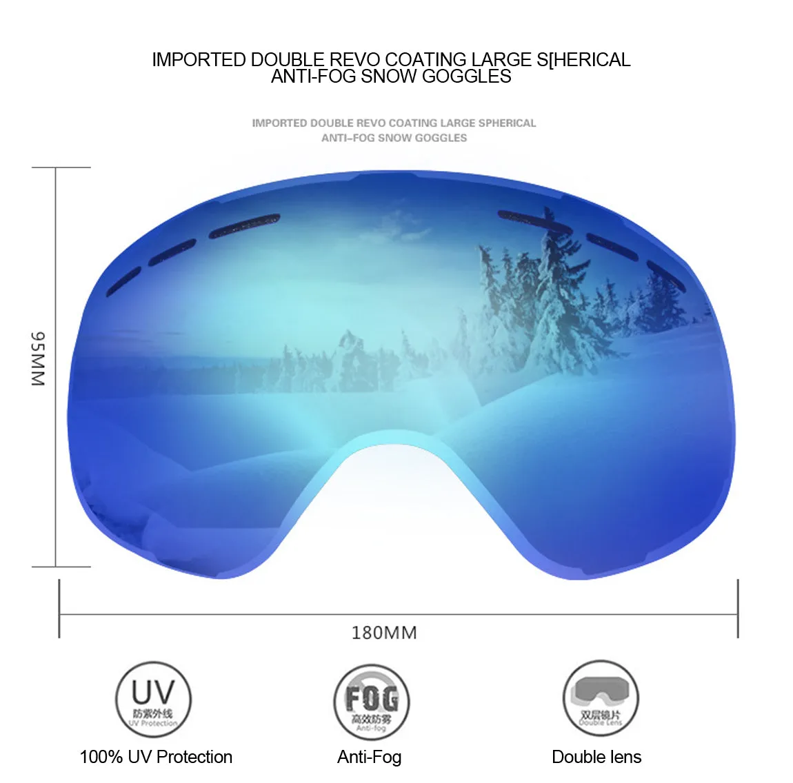 SPORTS Ski Snow Goggles for Men Women & Youth