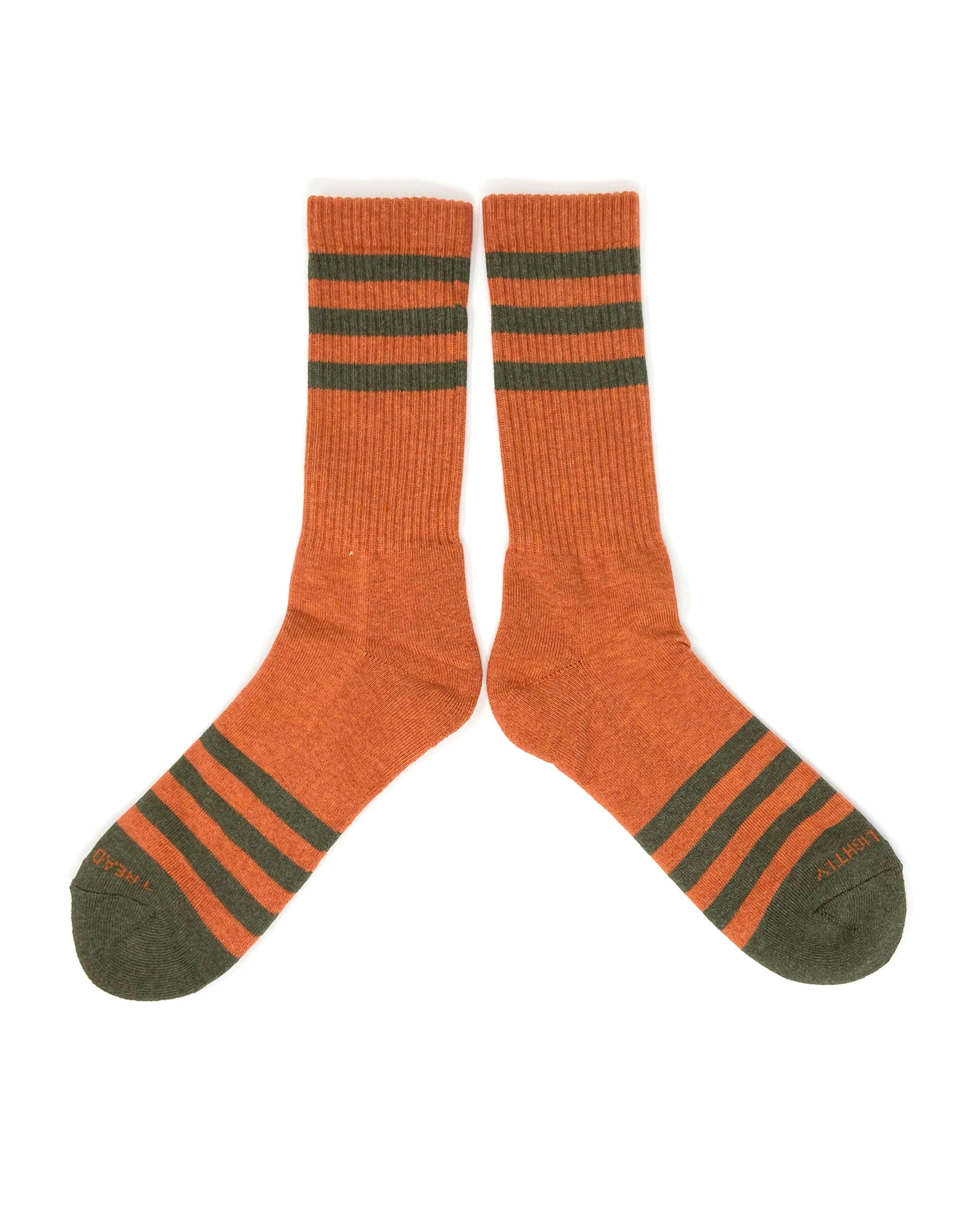 T.A.C Socks Heather Stripes - Orange/Olive