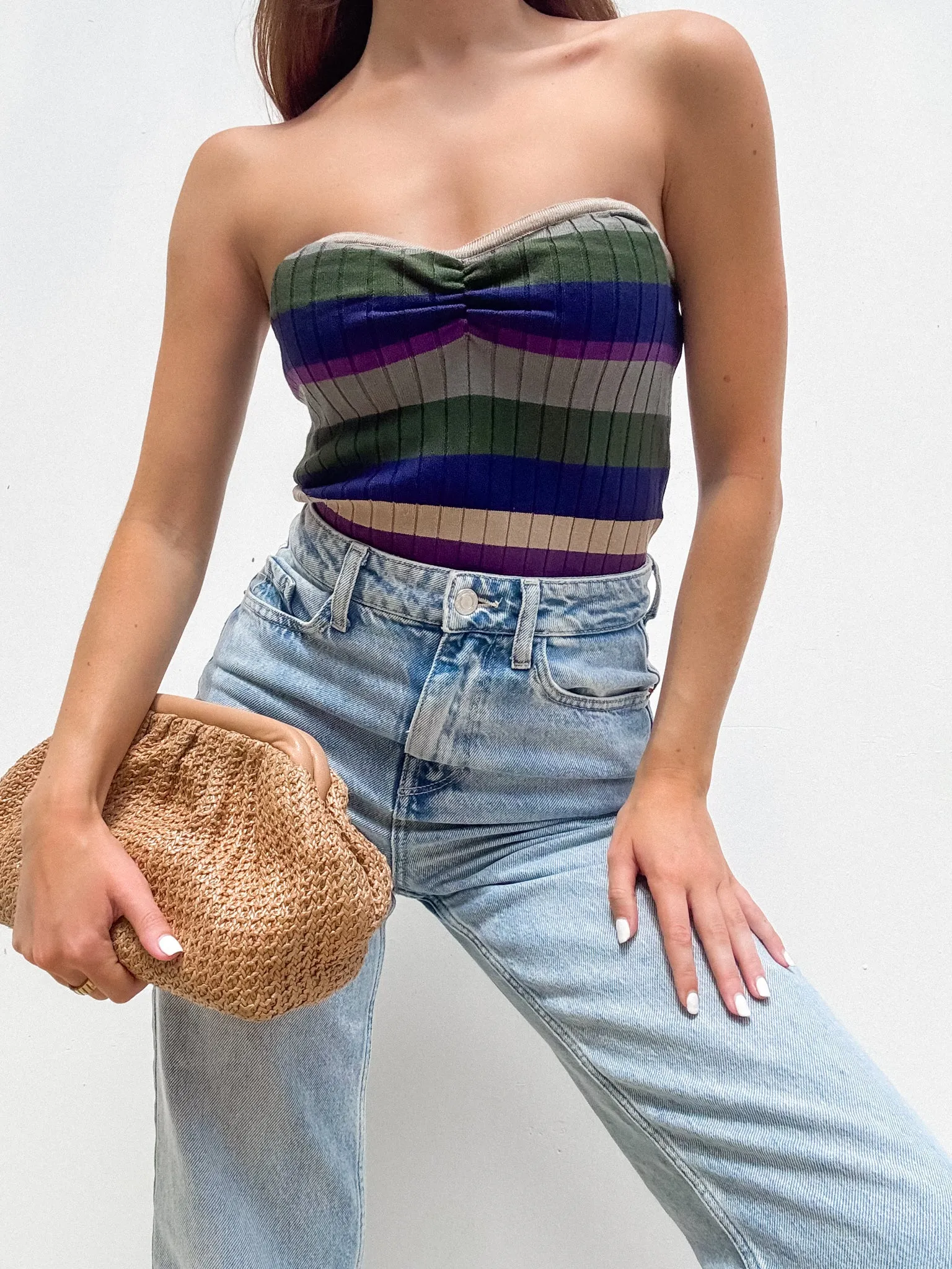 Texas Sun Stripe Tube Top