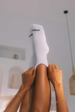 Unisex White Ankle Socks