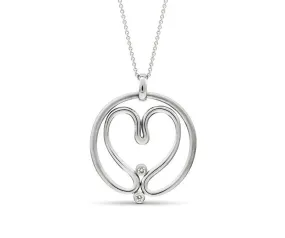 White Gold Heart Pendant