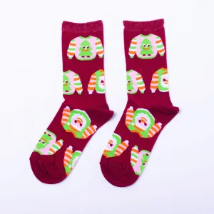 Xmas Sweater Crew Socks - Small